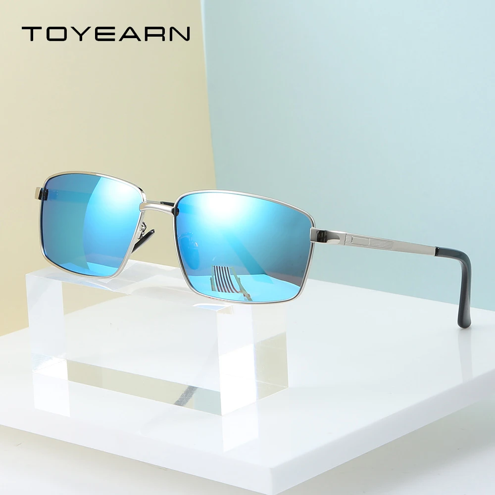 

High Quality 2019 Fashion Men's Polarized Sunglasses Men Vintage Driving Goggle Mirror Square Sun Glasses For Male oculos de sol