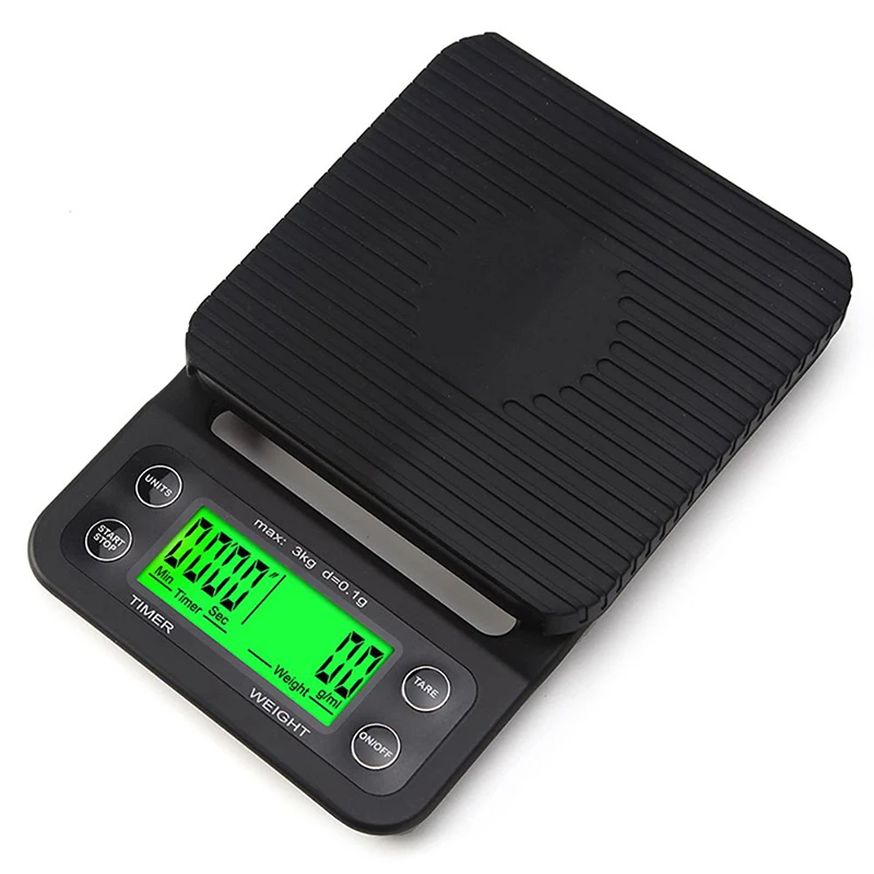 

Digital Coffee Scales 6.6lb/3kg - Timer and Tare Function Built-in Kitchen Scale for Baking & Coffee Maker with LCD Display