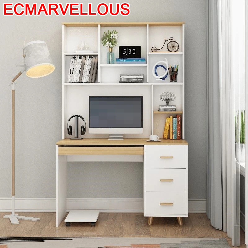 

Office Lap Escrivaninha Escritorio De Oficina Para Notebook Computer Tafel Stand Desk Laptop Mesa Tablo Table With Bookcase