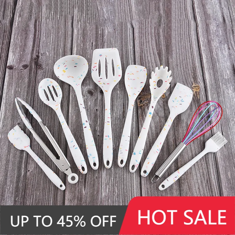 캔디 패턴 실리콘 주방용품 세트, 창의적인 가정용 주방, 붙지 않는 조리 도구, 손쉬운 청소, 신제품 