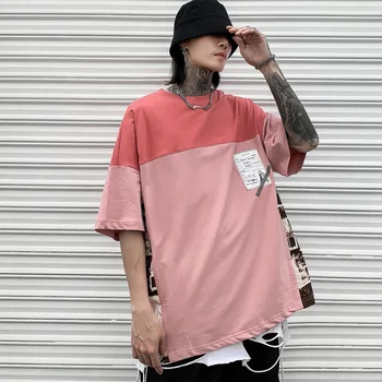 

New Fashion Hip Hop T Shirt Men Funny T-Shirts Graphic Cartoon Letter Print Streetwear Harajuku Street Style Tops Tees
