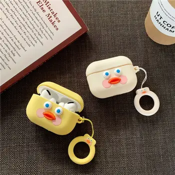 

Cute Duckling Protective Case Silicone Cover Shockproof Shell for Airpods Pro