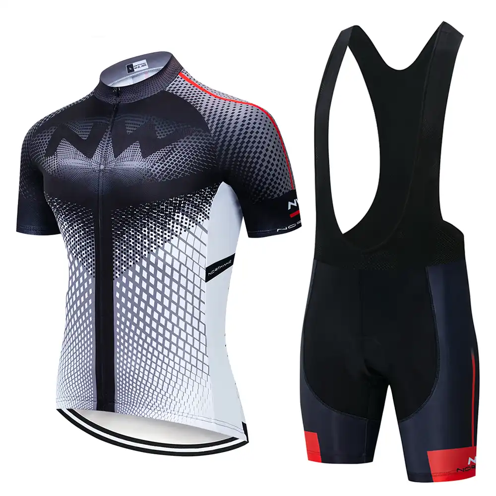mens cycling jersey and bib shorts set