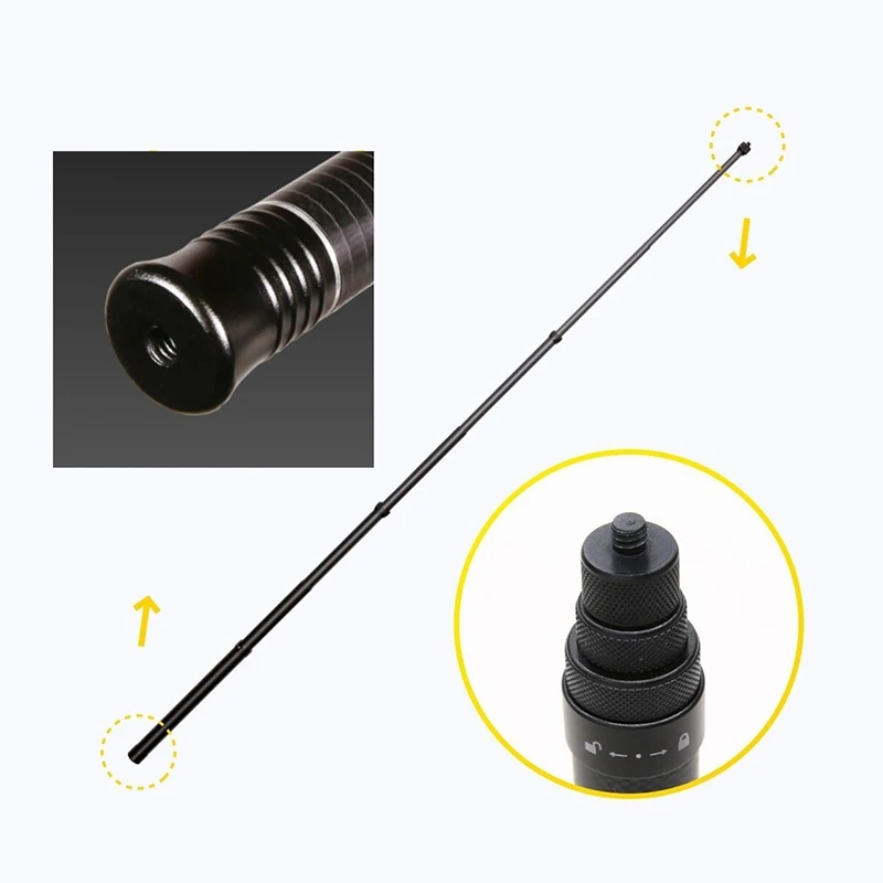 Fibra de Carbono Monopod para Insta360 Ultraleve Invisível Handheld Selfie Vara Extensível Pólo um x2 r Gopro Acessórios 1.5m - Image 2