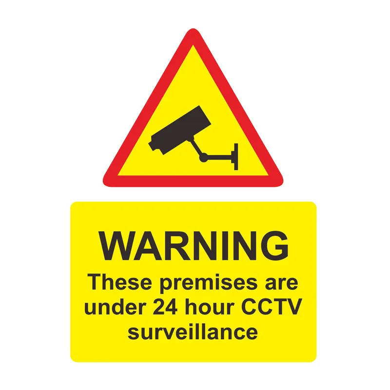 

Warning These Premises Protected 24 Hour CCTV Surveillance Car-Sticker Decals Bumper Bodywork Suv Vinyl Car Accessories17*13cm