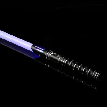 

TXQSABER Lightsaber RGB Heavy Dueling 12 Colors Changing and 6 Set Soundfonts Blaster FOC Lock Up Metal Handle Light Saber Toys
