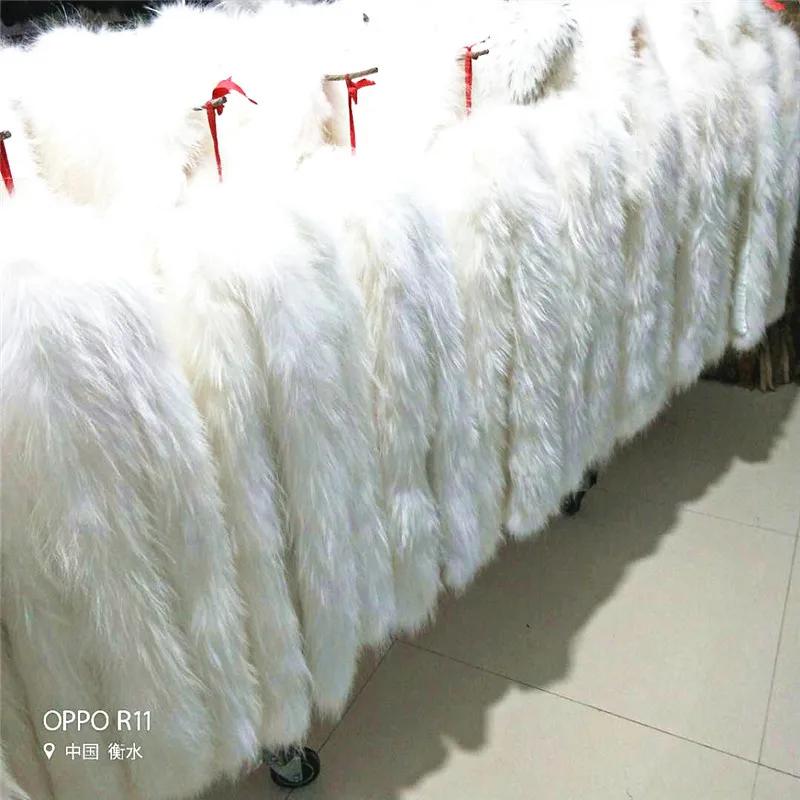 100% натуральный мех енота белый меховой воротник для капюшона женское Мужское