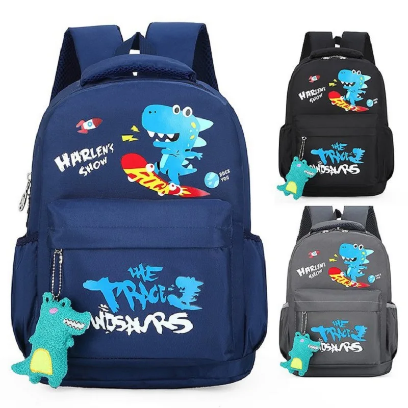 Mochila de dibujos animados para niños, bonito bolso escolar de dinosaurio pequeño de animales para niñas, bolsa de libros para estudiantes