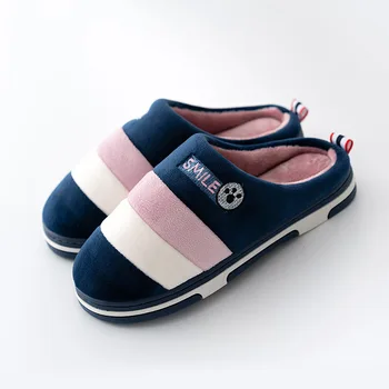 

2019 Winter Couples Cotton Slippers Indoor Warm Autumn Antis Kid Lovely Home Mixed Color Man Woman House Shoes