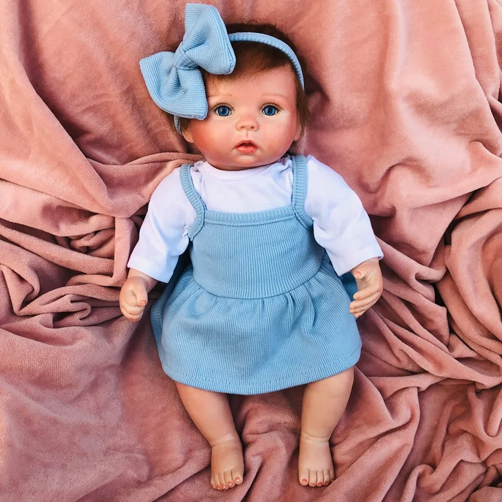 38cm Silicone Body Reborn Baby Doll Toy For Girl Vinyl Newborn Princess Babies Bebe Bathe Accompanying Toy children's Gifts