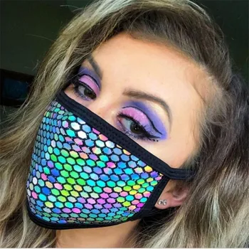 

Spring new color flash women mask Lady face mask for woman out door Dust and sun protection