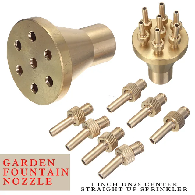 1In Dn25 Állítható Rézkút Fúvóka Spray -Sprinkler A Kerti Tóhoz Kiváló Minőségű Virág Szökőkút -Fej