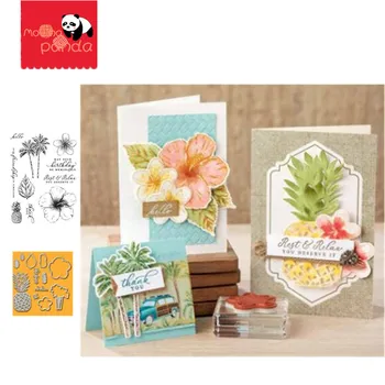 

MP056 TROPICAL pineapple Metal Cutting Dies and Stamps DIY Scrapbooking Craft Die Photo Album Invitation Card Making Decor