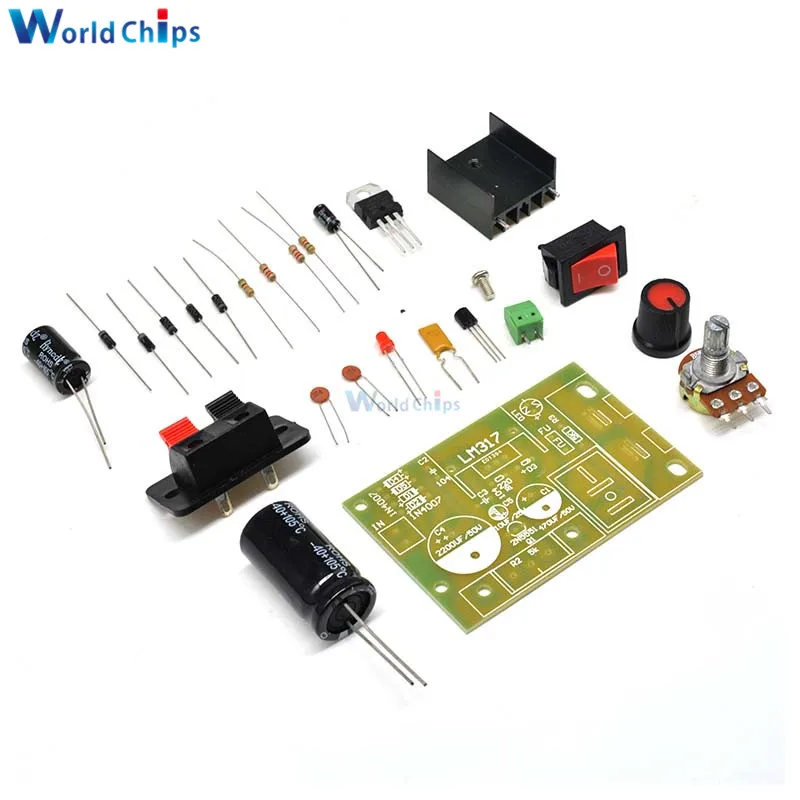 DIY Kit LED LM317 Adjustable Voltage Regulator Step-down Power Supply Module 