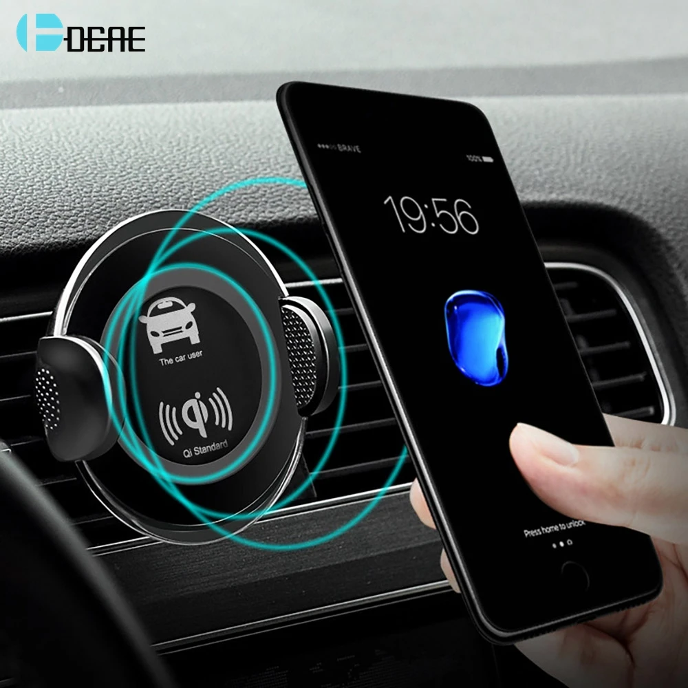 

DCAE Car Mount 10W Qi Wireless Charger for IPhone XS Max X XR 8 Plus Fast Charging Car Phone Holder for Samsung Note 10 9 S10 S9