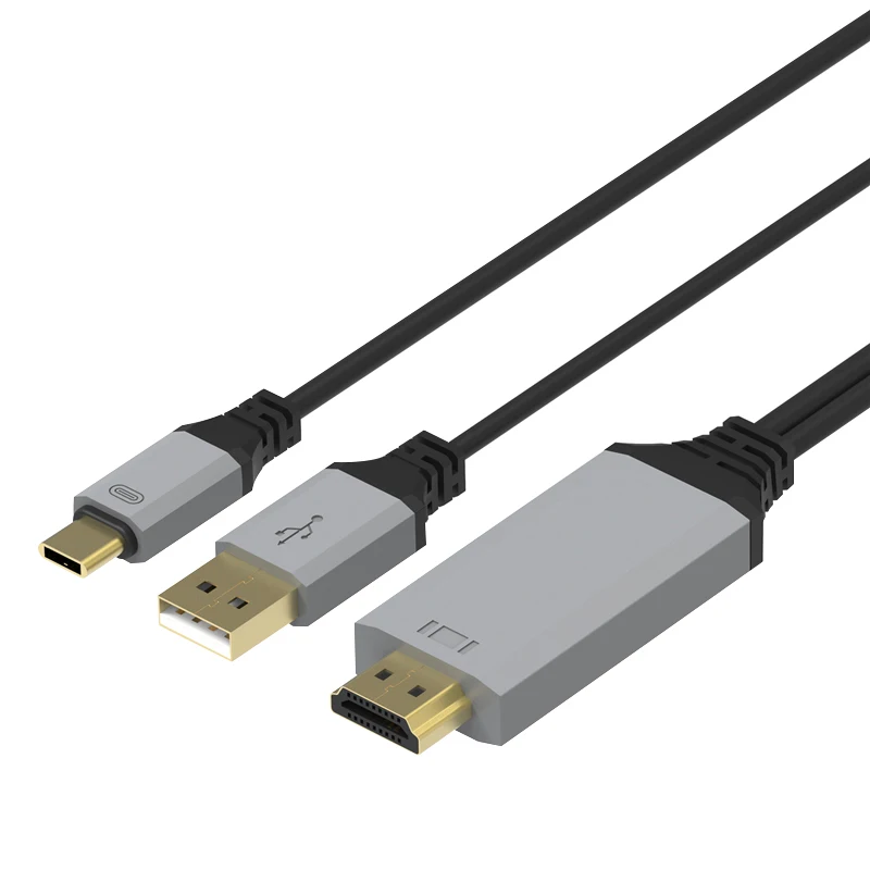 Кабель HDMI Amkle 1 8 м 4K 60 Гц Type C USB 3 адаптер Thunderbolt шнур для MacBook Pro Huawei P9 P20 mate 20 Sumsang S9|hdmi