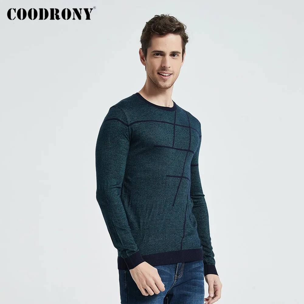 

COODRONY Sweater Men Casual Striped O-Neck Pullover Men Clothes 2020 Autumn New Arrivals Pull Homme Plus Size Thin Sweaters 8150