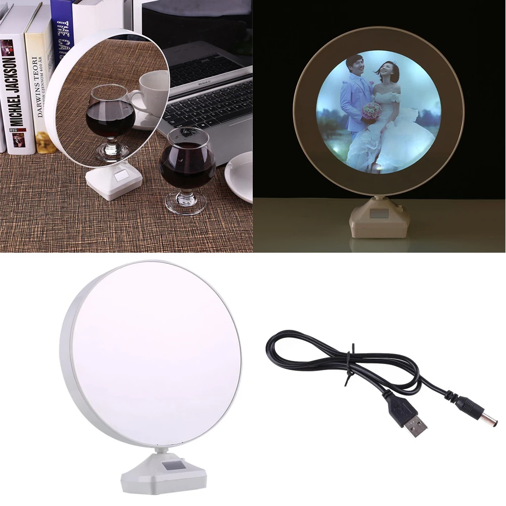 

Glowing Mirror Magical LED Photo Frame DC5V Multifunction White Home Decor