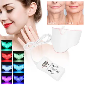 

Jade Roller 7 Colors Photon LED Mask Neck Anti Wrinkle Skin Rejuvenation Instrument Face Skin Care Tools LED Mask