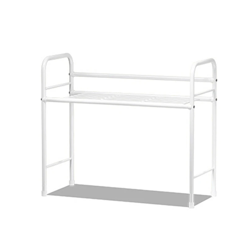 

Multifunctional Microwave Oven Shelf Rack Spice Organizer Desktop Double Layers Kitchen Bathroom Storage Holder