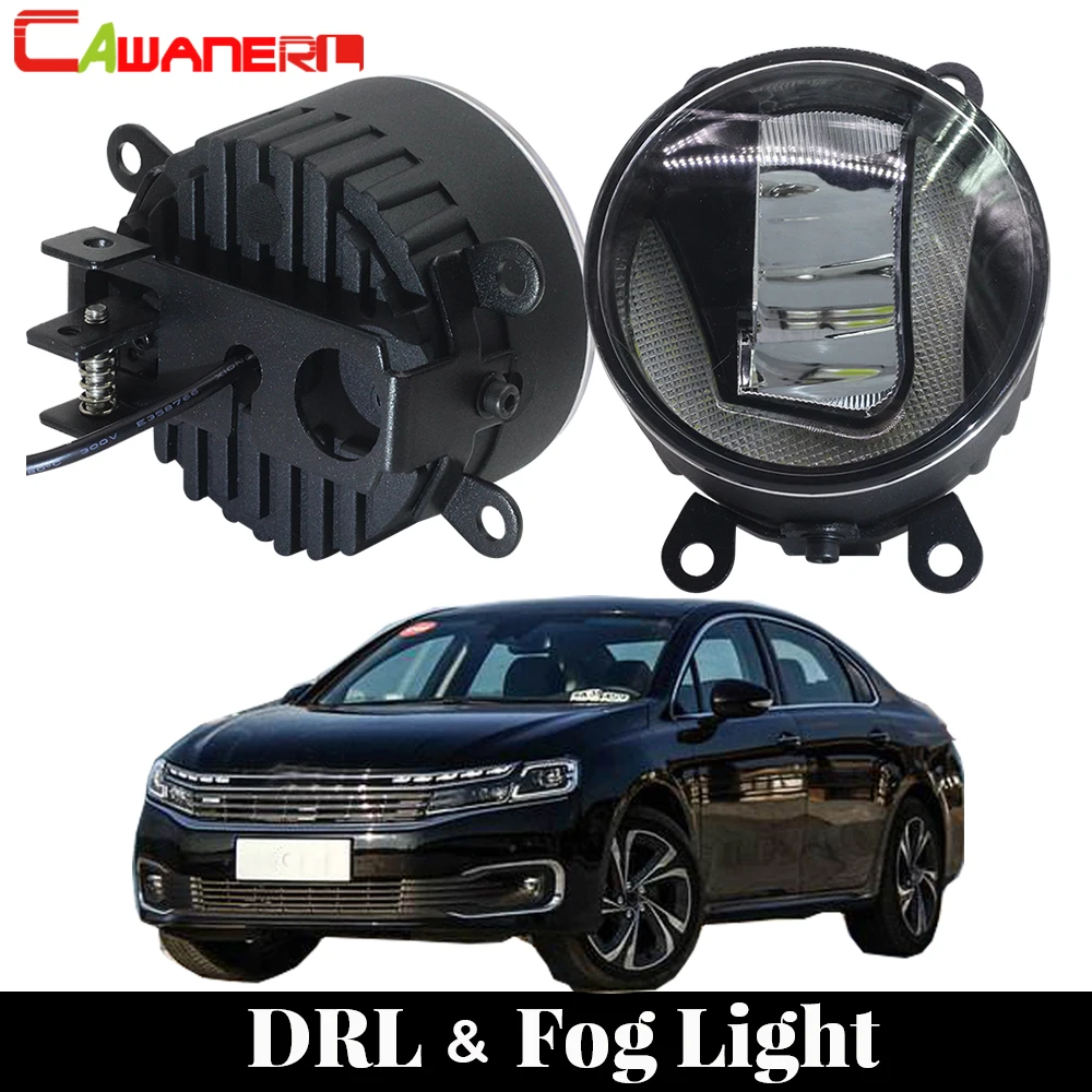 

Cawanerl 2 Pieces Car LED Fog Light Daytime Running Lamp DRL White 12V Styling High Bright For Citroen C6 TD_ Saloon 2005-2015
