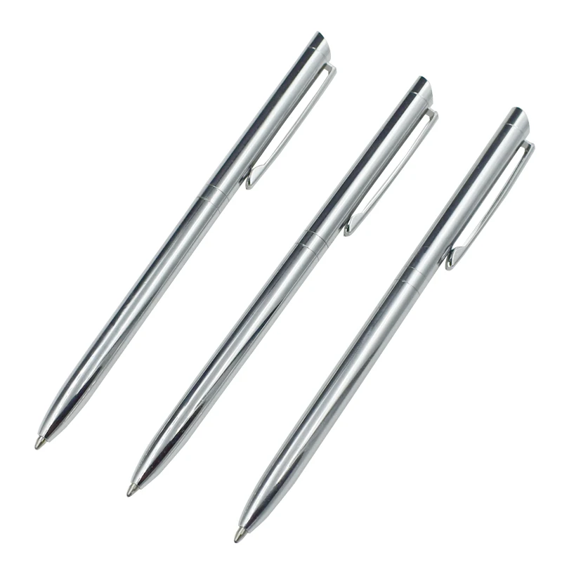 

Metal Pen Stainless Steel Ballpoint Pen 0.7 mm Black Blue Ink Refill Writing Tools Office School Supplies
