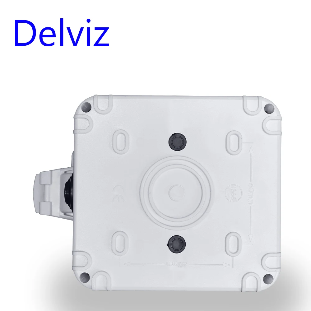 Delviz IP66 Waterproof Dustproof Box, With 16A EU Wall Socket Charging, External Installation Be locked, Outdoor Waterproof Box