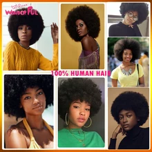 Cheap Short Afro Kinky Curly Wig Brazilian Remy Human Hair Wigs For Black Women Black Brown Red Wine None Lace Wig Cheap Short Afro Kinky Curly Wig Brazilian Remy Human Hair Wigs For Black Women Black Brown Red Wine None Lace Wig