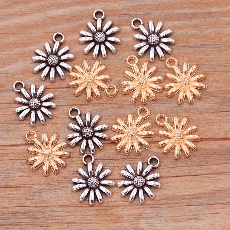 Sunflower Charms Jewelry Making  Flower Charms Jewelry Making - 30pcs  12x15mm 2 - Aliexpress