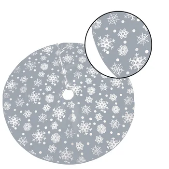 

Christmas Tree Skirt 122CM Home Office Shop Snowflake Pattern Round Floor Carpet Mat Holiday Decor Xmas New Year decorations