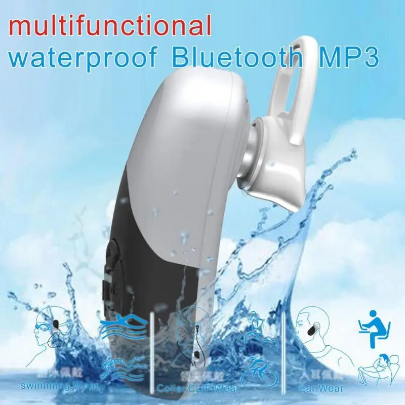 IPX8 водонепроницаемый Bluetooth MP3 плеер 8 Гб костной проводимости наушники музыкальный плеер гарнитура для плавания вождения бег наушники