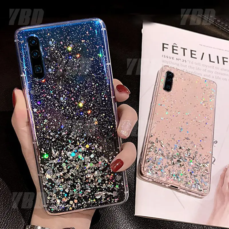 YBD Мягкий ТПУ Звездный блестящий чехол для huawei mate 30 20 10 20X P20 P30 Pro/P20 P30 Lite P10 Plus чехол Funda Coque