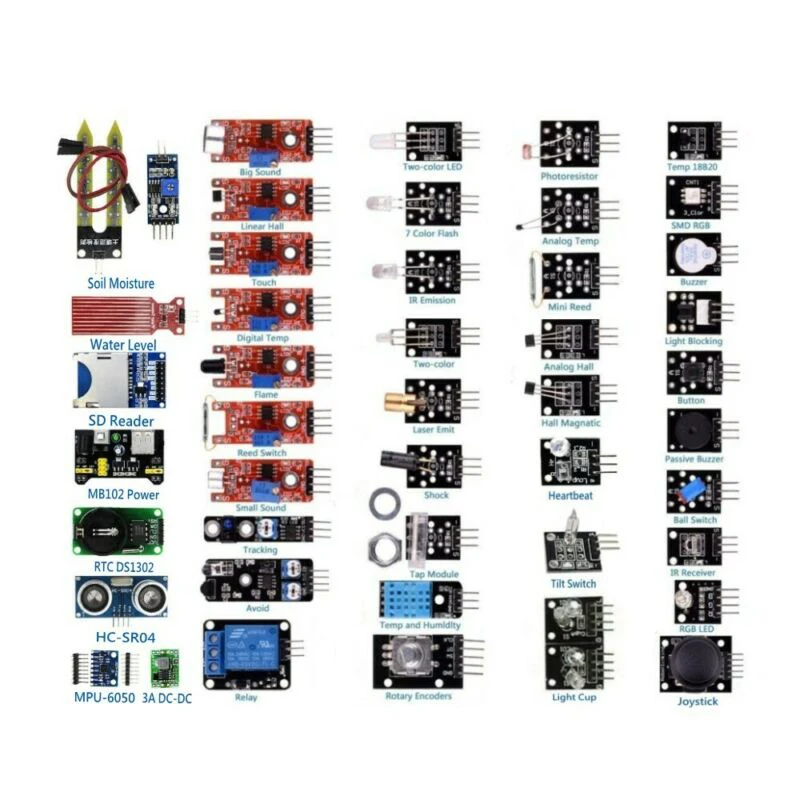 45 в 1 сенсорные модули стартовый набор для Arduino лучше, чем 37 в 1 комплект датчика запасные части инструмента
