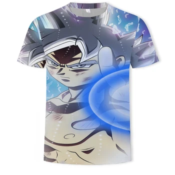 

Men's 3D T Shirt Dragon Ball Z Ultra Instinct Goku Super Saiyan God Blue Vegeta Print Cartoon Summer Top T-shirt 6XL