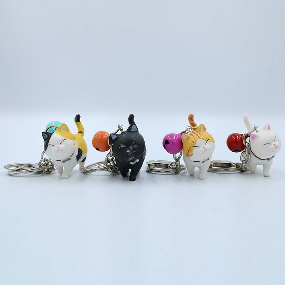 Llavero con forma de Gato para caminar, llavero con diseño de dibujos animados para gatito, a la moda, para sacudir la cabeza, para coche, regalo