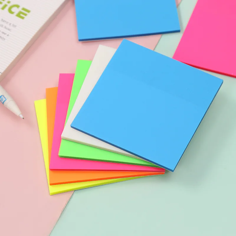 50Page Transparent Sticky Notes Student Waterproof Message Memo Pad Creative Stationery Office School Supplies Color Notebook