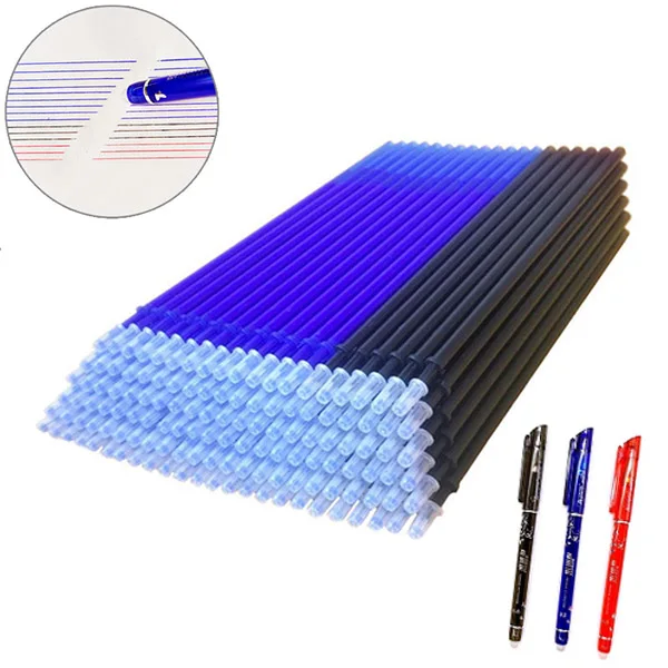 

20 pcs/lot 0.5mm Magic Erasable Pen Refills Office Gel Pen Blue Black Red Ink Needle Pen Kawaii School Supplies Cute Stationery
