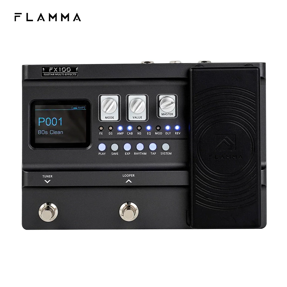 Мультиэффектный Педальный процессор для гитары FLAMMA FX100 151 эффектов 200