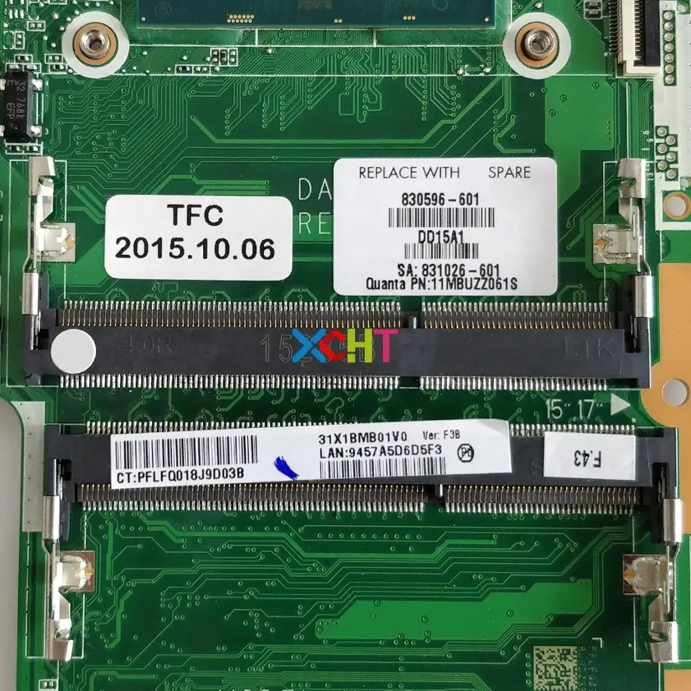 830596-601 830596-001 DAX1BDMB6F0 ума i3-6100U процессор для ноутбука hp павильон 15-ab серии 15T-AB100 Материнская плата ноутбука