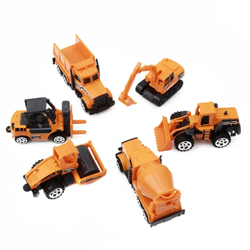 Children Model Toy Mixer Bulldozer Mini Engineering Excavator Road Roller Remote Control Crane Vehicle Exquisite Simple | Игрушки и