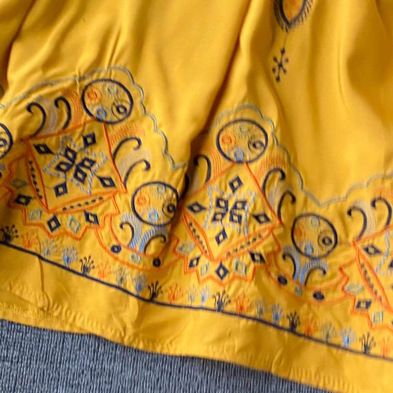 Neploe Indie Folk Vintage Embroidery Dress Fashion O-Neck Sashes Slim Waist Dresses Femme Loose Long Sleeve Mid-Calf Vestidos