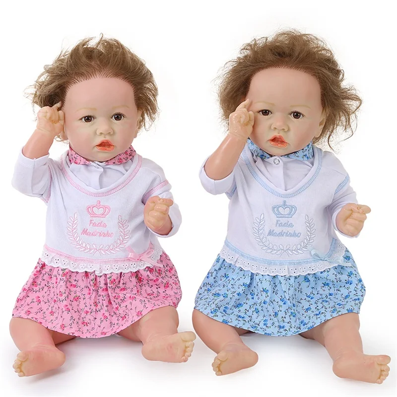 55 см Pouting Reorn Twins Кукла реборн кукла полное тело силиконовые детские куклы реалистичные куклы для младенцев как дети Playmates
