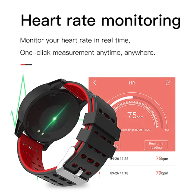  Männer Smart Uhr Schrittzähler Fitness-Tracker Heart Rate Monitor GPS bluetooth Android/IOS Frauen 