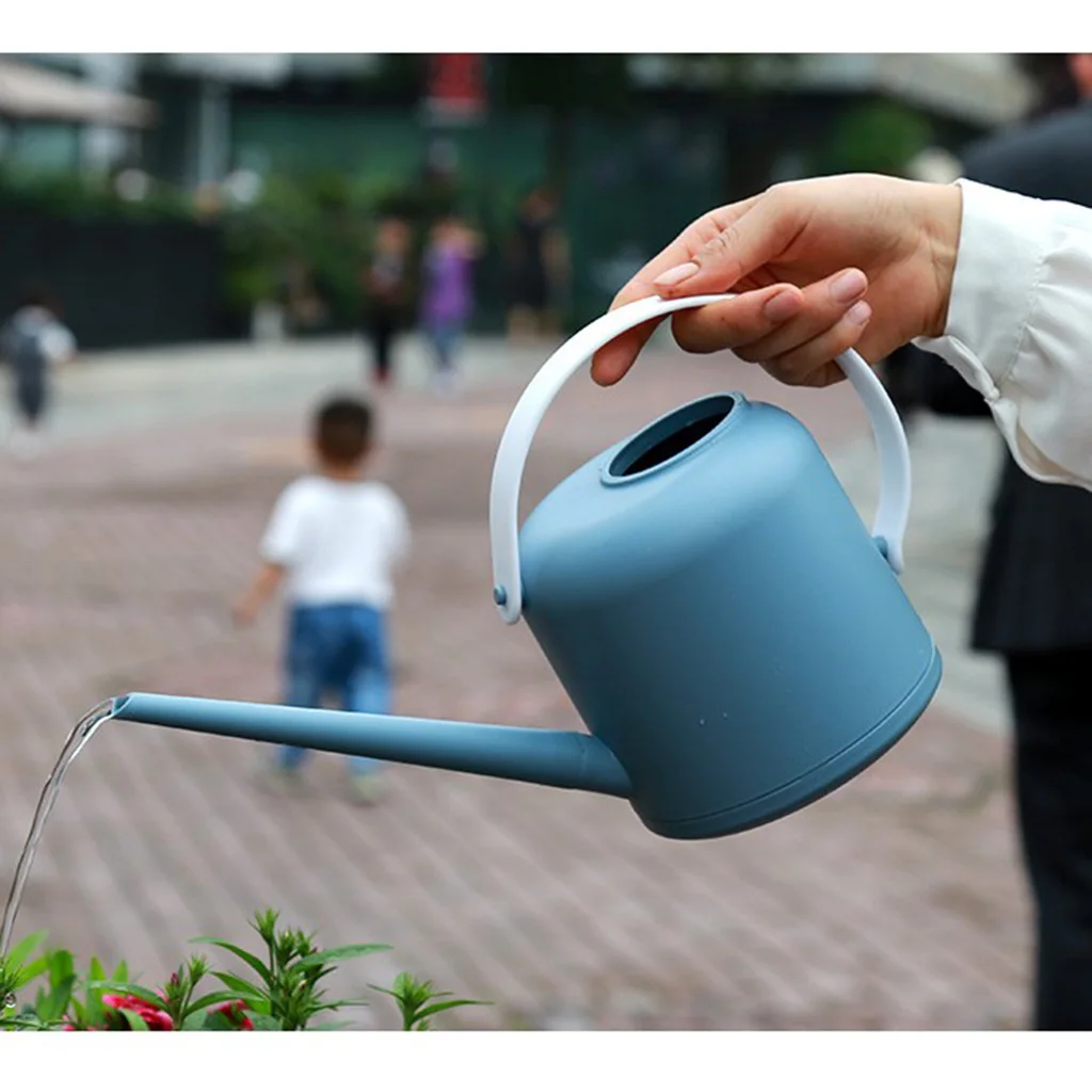 Long Spout Watering Can for Outdoor and Indoor House Plants- 1.8L / 61 oz Blue