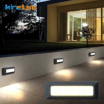 

Outdoor LED Waterproof Stair Lights Deck Garden Pathway Wall Mounted Lamps Courtyard Step Fence Decor Landsacpe Lighting Fixture