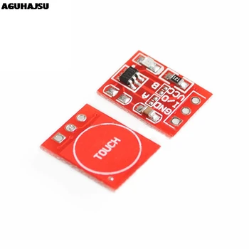 

10PCS/LOT NEW TTP223 Touch button Module Capacitor type Single Channel Self Locking Touch switch sensor