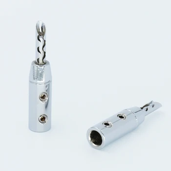

16pieces High Quality Rhodium Plated BFA Z Banana Speaker Plug Copper Connector HiFi