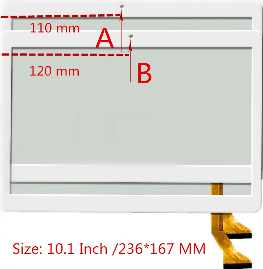 

New 10.1Inch White Compatible P/N MJK-1074 FPC Tablet Capacitive Touch Screen Digitizer Sensor External Glass Panel MJK-1074