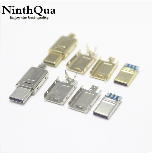 2sets USB 3.1 Type C 2.0 Male jack Charging Plug Welding Type USB-C adapter  3/4 in 1 2A/3A/5A large current Connector With case - AliExpress