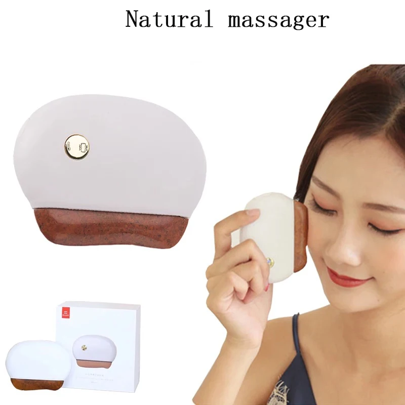 Smart Bianstone Facial Massage Electric Heating Gua Sha Back Neck Massage Beauty Lifting Muscle Relaxation Massage Stick